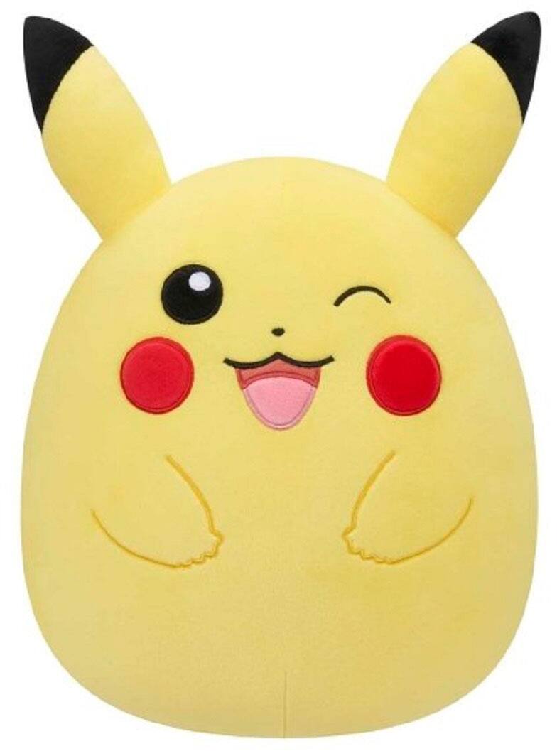Front. Jazwares - Squishmallows 14" Plush Pokemon Pikachu Winking.