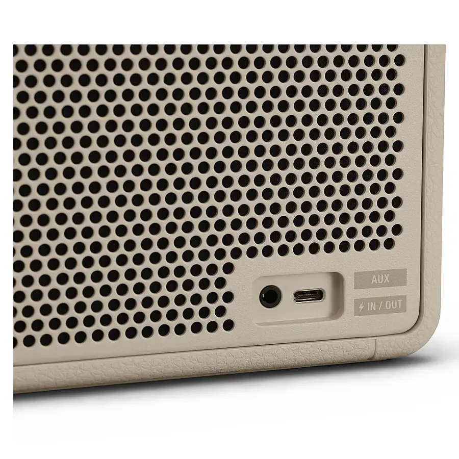 The text on the image reads "AUX 4 IN/OUT."
