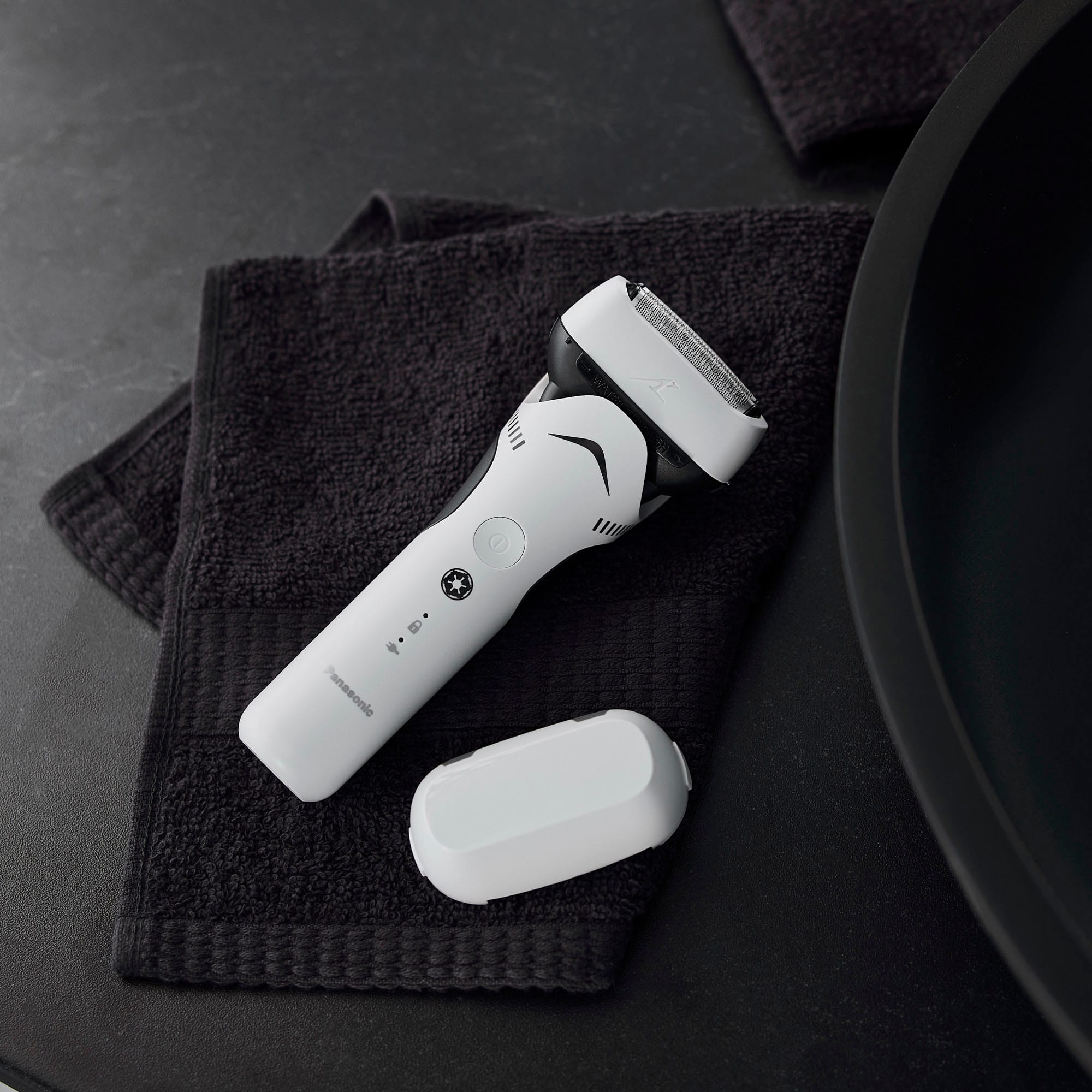 Alt View 17. Panasonic - Star Wars Stormtrooper Wet/Dry Electric Shaver with 3-Blade Cutting System and Beard Sensor - white/black.