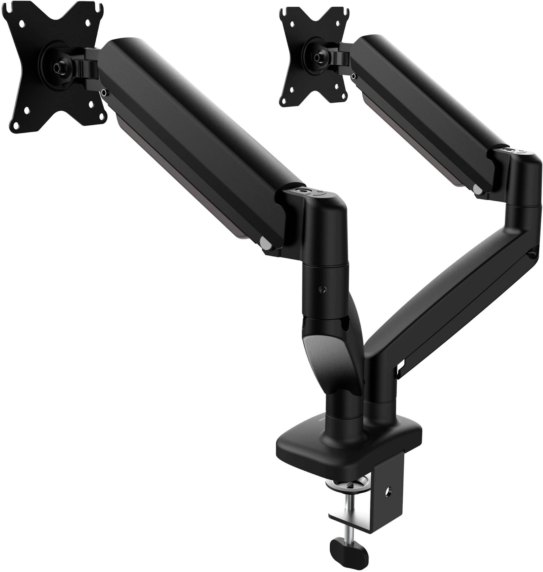 Angle. j5create - Ergonomic Dual Monitor Desk Mount for Most 17” -32” Monitors - Black.