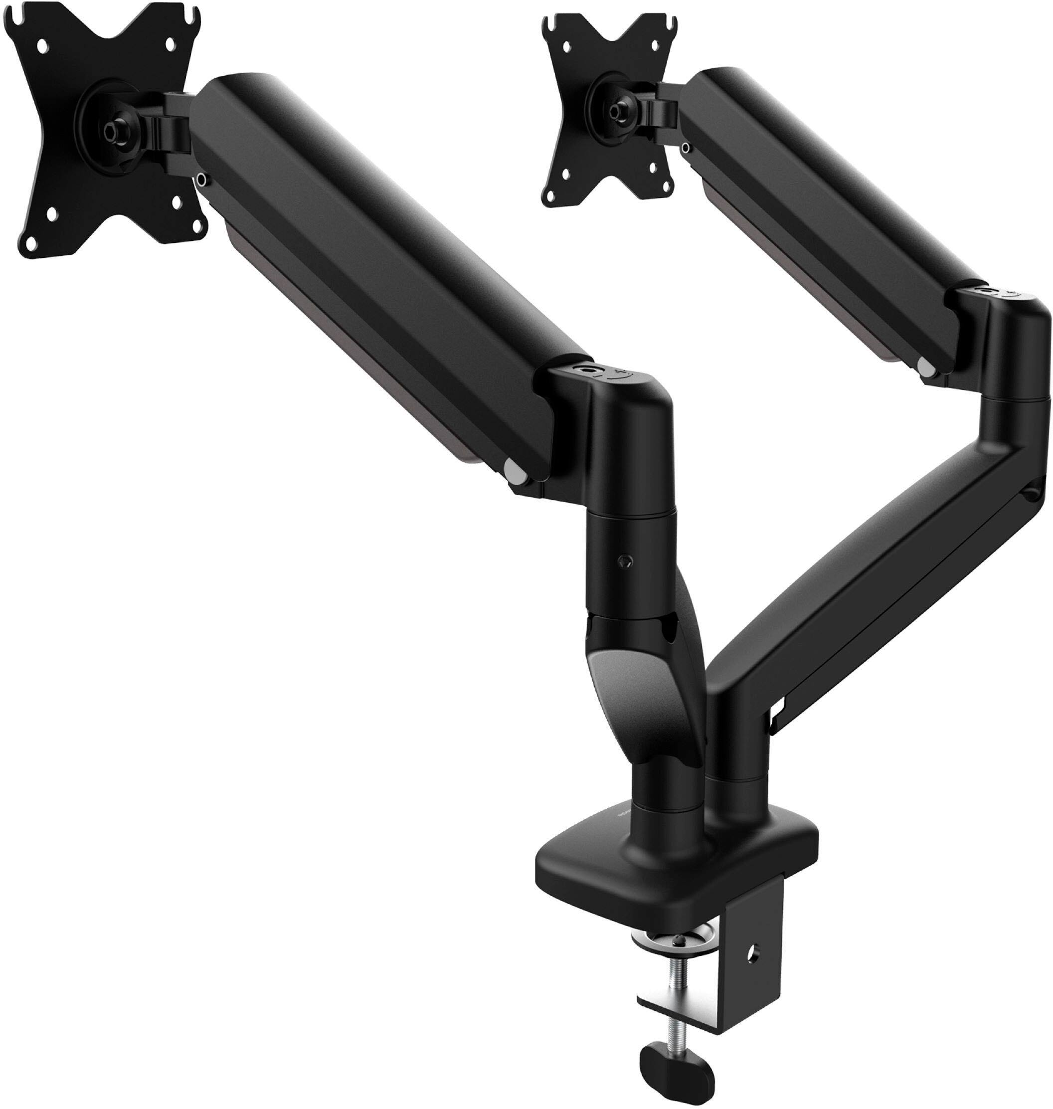 Angle. j5create - Ergonomic Dual Monitor Desk Mount for Most 17” -32”  Monitors - Black.