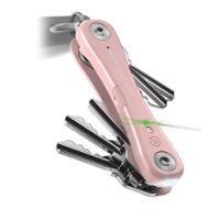 KeySmart - iPro Compact Key Holderand Tracker works with Apple Find My - Rose Gold - Angle_Zoom