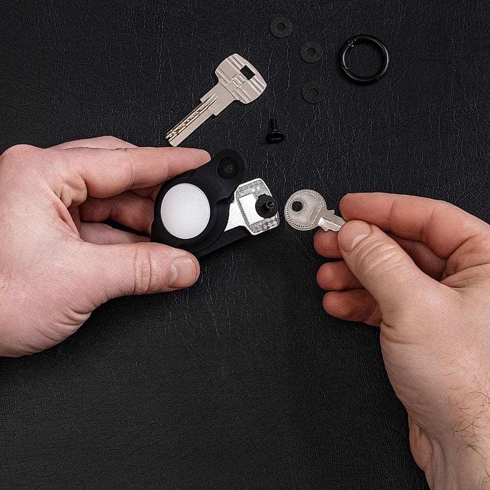 Alt View 13. KeySmart - Air Compact Key Tracker and Holder for AirTag - Black.