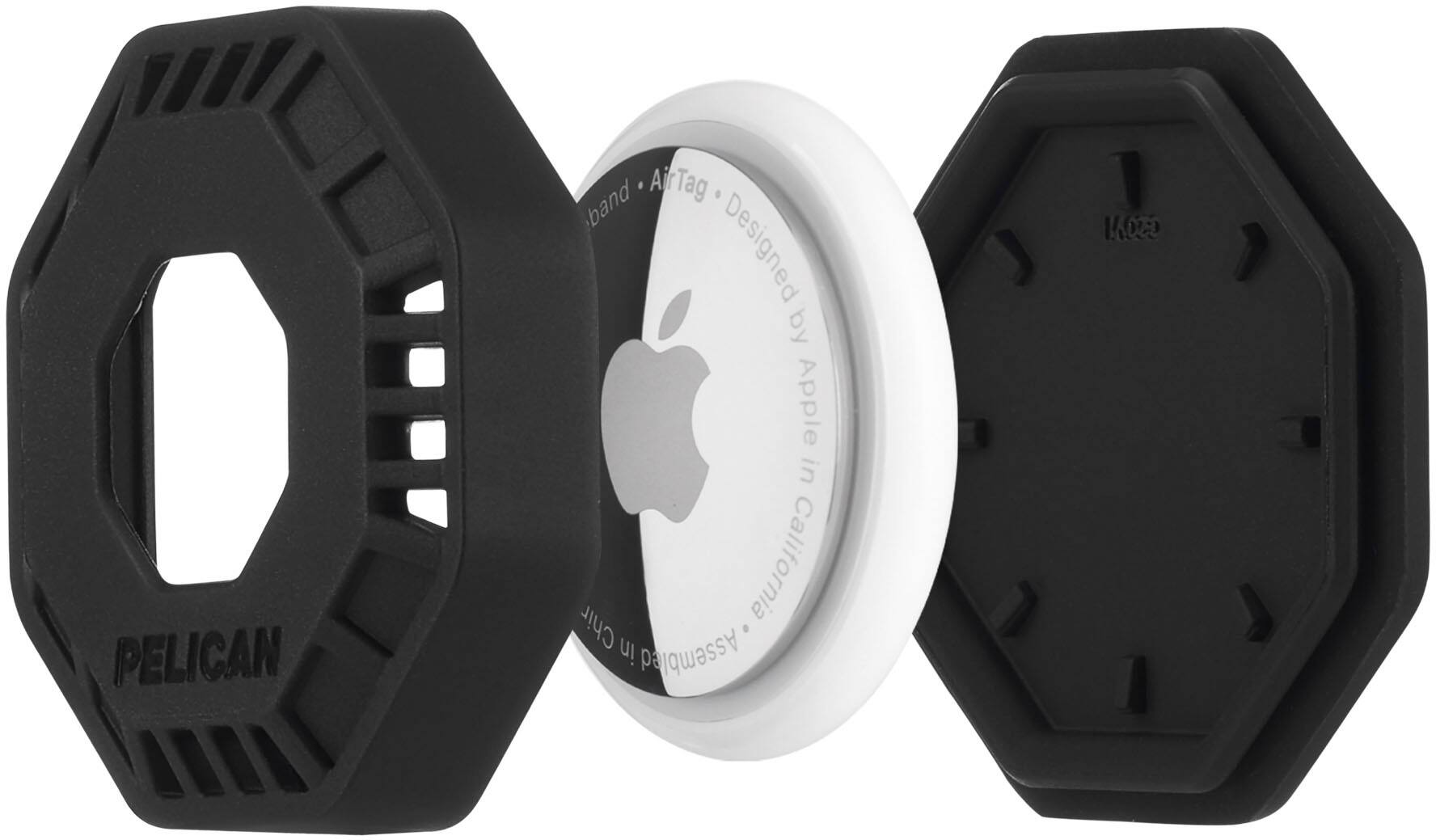 Alt View 12. Pelican - Adventurer Stick-On Case for AirTag 4 Pack - Black.