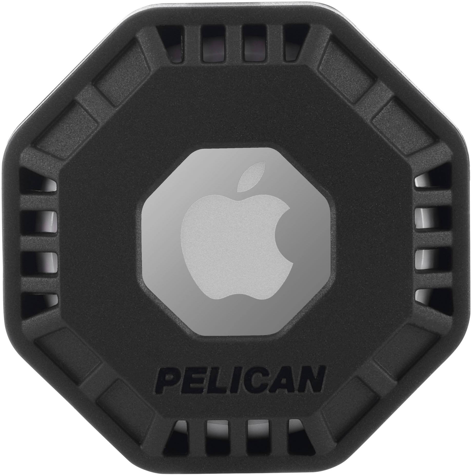 Left. Pelican - Adventurer Stick-On Case for AirTag 4 Pack - Black.