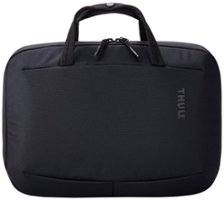 Thule - Terra Recycled Material Attaché Briefcase for 14” Apple MacBook Pro, 13” Apple MacBook Pro & PCs & Laptops - BLACK - Front_Zoom