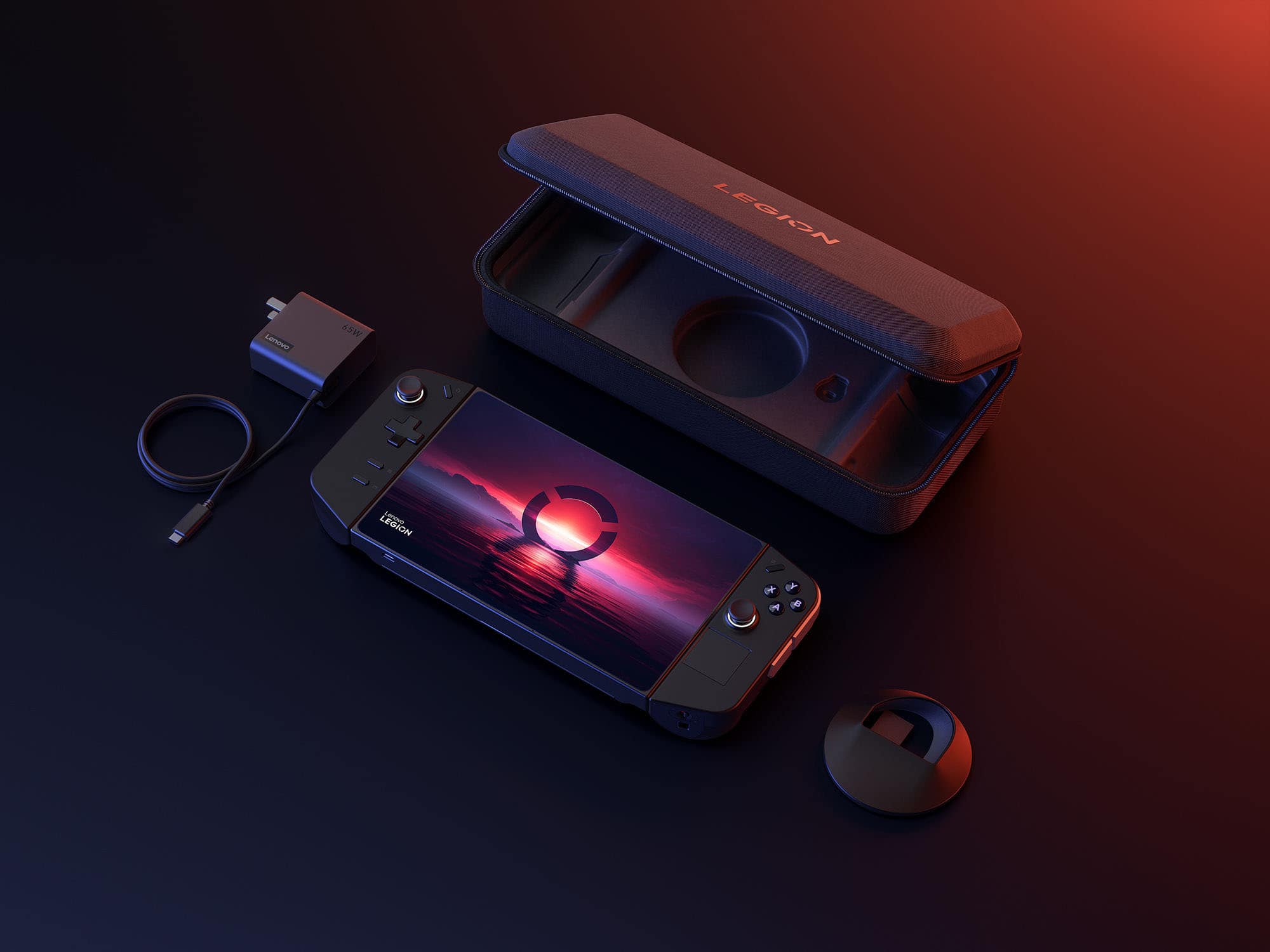 Back. Lenovo - Legion Go 8.8" 144Hz WQXGA Gaming Handheld - AMD Ryzen Z1 Extreme - 16GB with 1 TB SSD - Shadow Black.