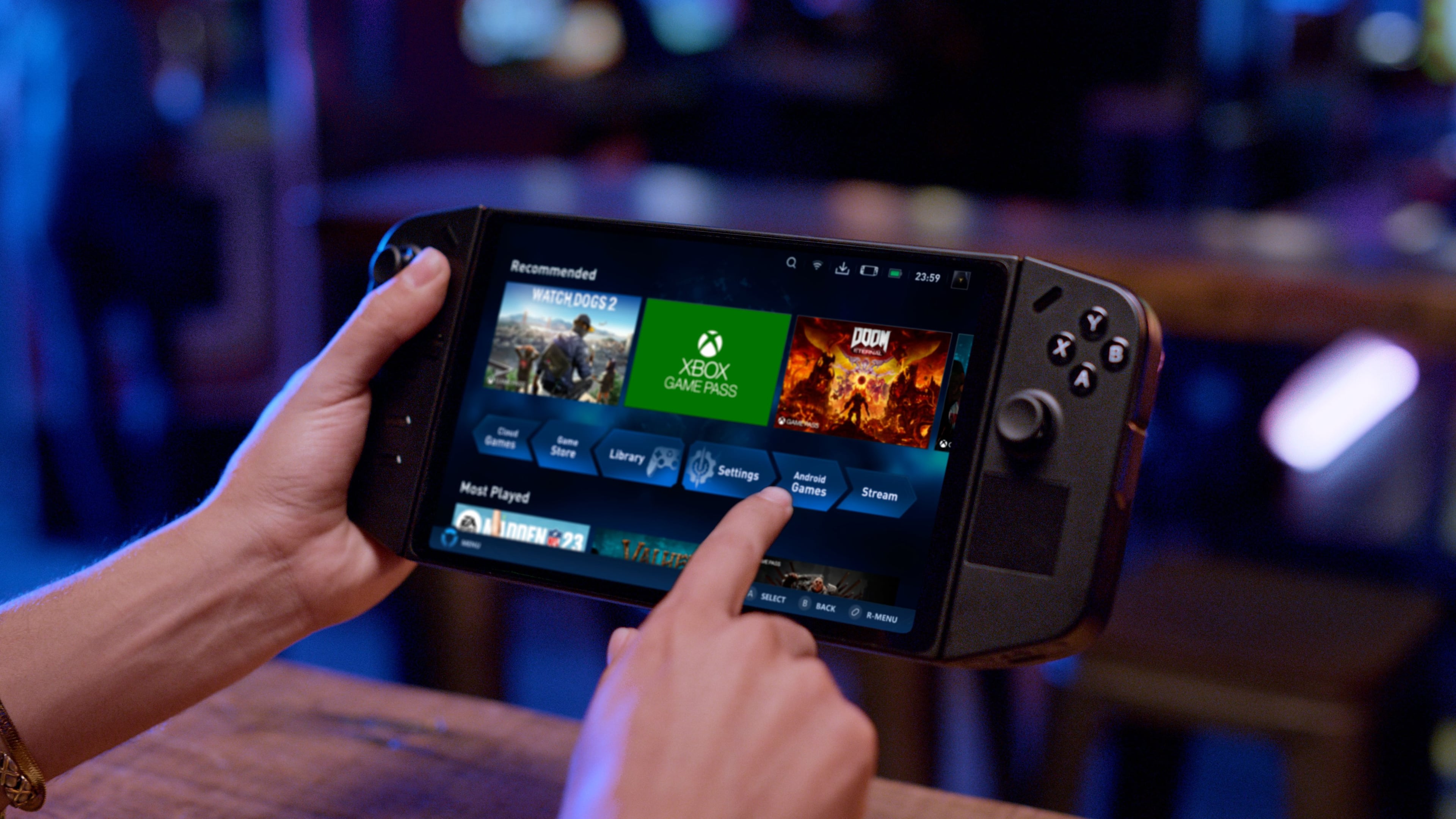 Alt View 12. Lenovo - Legion Go 8.8" 144Hz WQXGA Gaming Handheld - AMD Ryzen Z1 Extreme - 16GB with 1 TB SSD - Shadow Black.