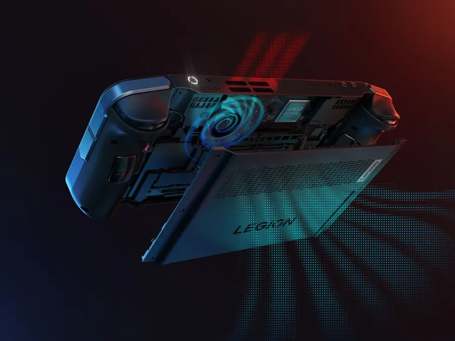 Alt View 27. Lenovo - Legion Go 8.8" 144Hz WQXGA Gaming Handheld - AMD Ryzen Z1 Extreme - 16GB with 1 TB SSD - Shadow Black.