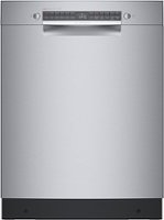 Bosch - 800 Series 24" Front Control Smart Built-In Stainless Steel Tub Dishwasher with 3rd Rack and CrystalDry, 42 dBA - Stainless Steel - Front_Zoom
