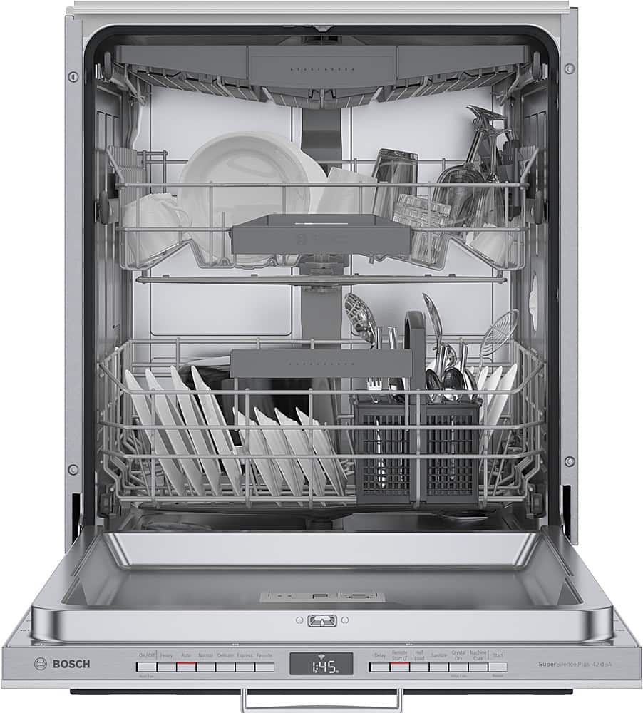 Alt View 11. Bosch - 800 Series 24" Top Control Smart Built-In Dishwasher with 3rd Rack and 42 dBA - Custom Panel Ready.