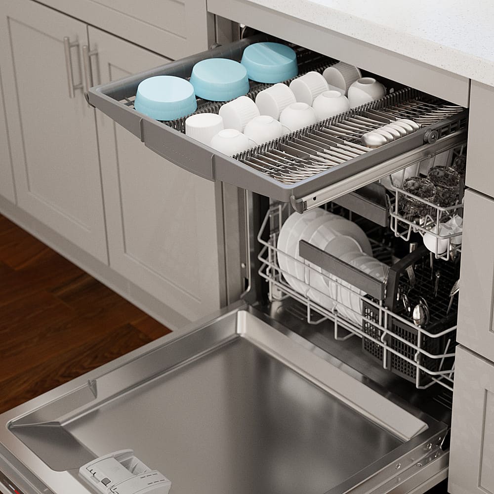 Alt View 15. Bosch - 800 Series 24" Top Control Smart Built-In Dishwasher with 3rd Rack and 42 dBA - Custom Panel Ready.