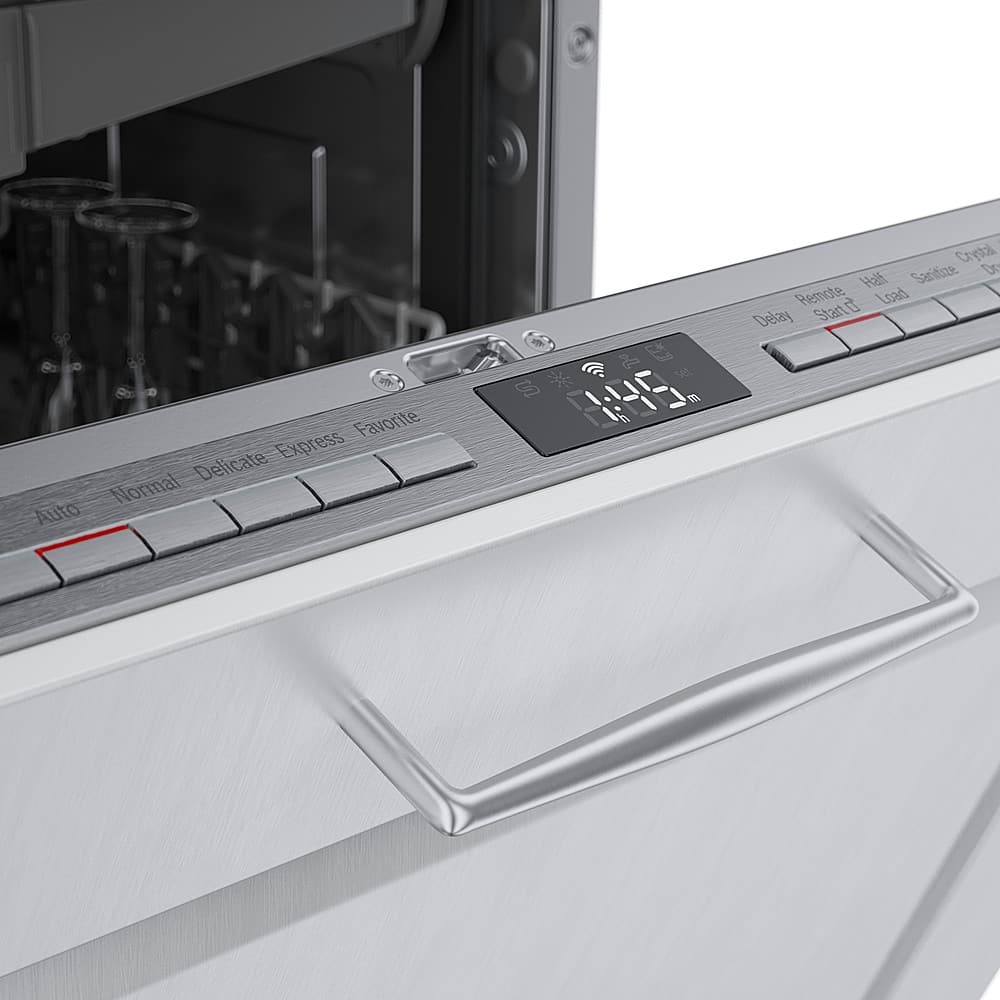 Alt View 2. Bosch - 800 Series 24" Top Control Smart Built-In Dishwasher with 3rd Rack and 42 dBA - Custom Panel Ready.