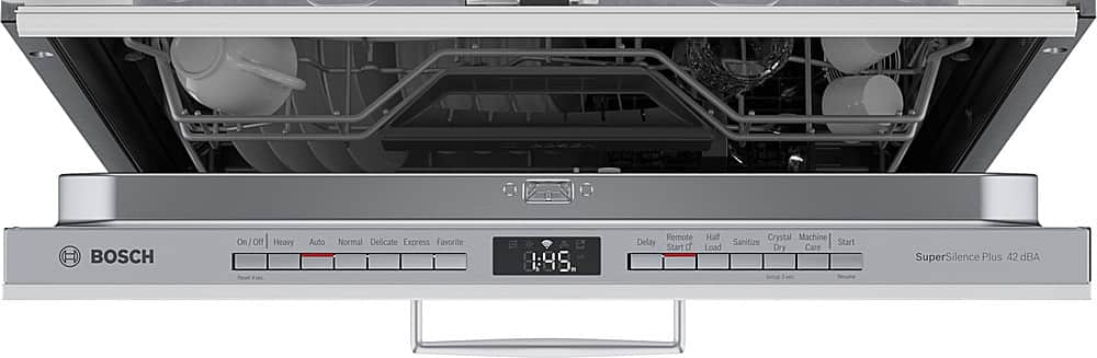 Alt View 2. Bosch - 800 Series 24" Top Control Smart Built-In Dishwasher with 3rd Rack and 42 dBA - Custom Panel Ready.