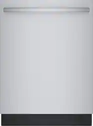 Bosch - 800 Series 24" Top Control Smart Built-In Tub Dishwasher with 3rd Rack and CrystalDry, 42 dBA - Stainless Steel - Front_Zoom