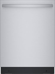 Bosch - 800 Series 24" Top Control Smart Built-In Dishwasher with CrystalDry, 3rd Rack and 42 dBA - Stainless Steel - Front_Zoom