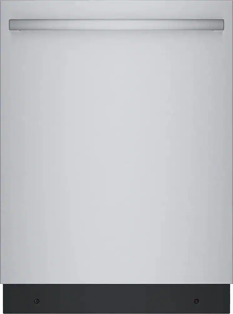 Front. Bosch - 800 Series 24" Top Control Smart Built-In Stainless Steel Tub Dishwasher with 3rd Rack and CrystalDry, 42 dBA - Stainless Steel.