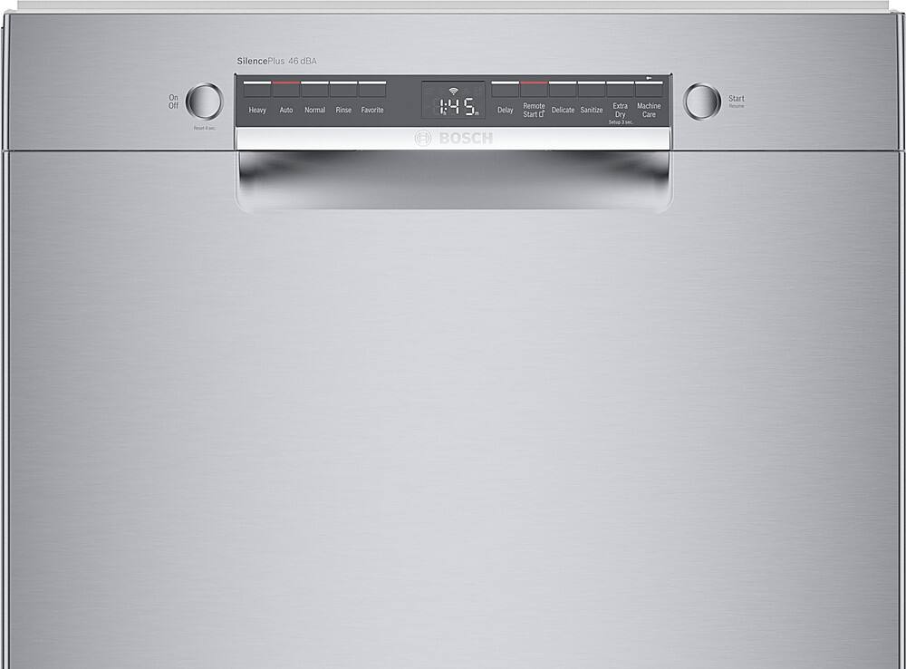 Alt View 11. Bosch - 300 Series 24" Front Control Smart Built-In Dishwasher, 46 dBA - Stainless Steel.