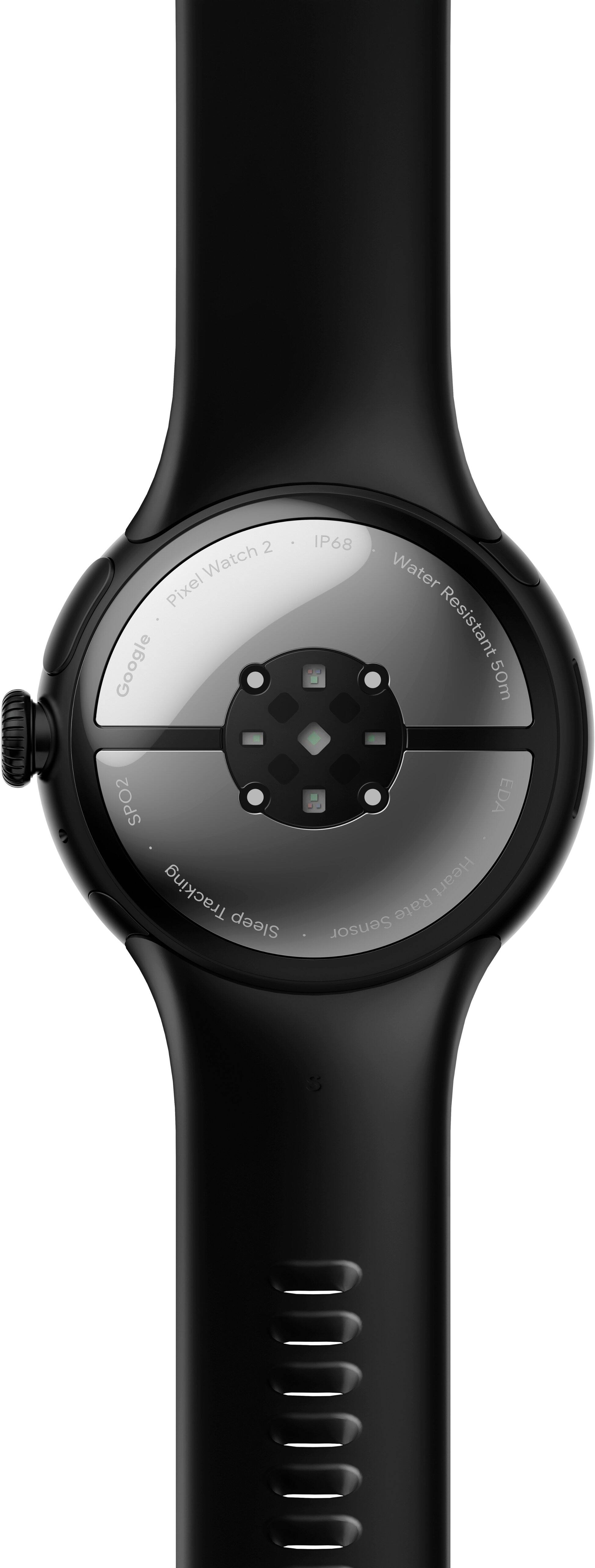 Alt View 1. Google - Pixel Watch 2 Matte Black Smartwatch with Obsidian Active Band LTE - Matte Black.