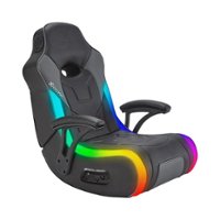 X Rocker - G-Force RGB Audio Floor Rocker Gaming Chair - Black - Front_Zoom