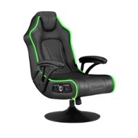 X Rocker - CXR3 LED Audio Pedestal Gaming Chair with Subwoofer - Black - Front_Zoom