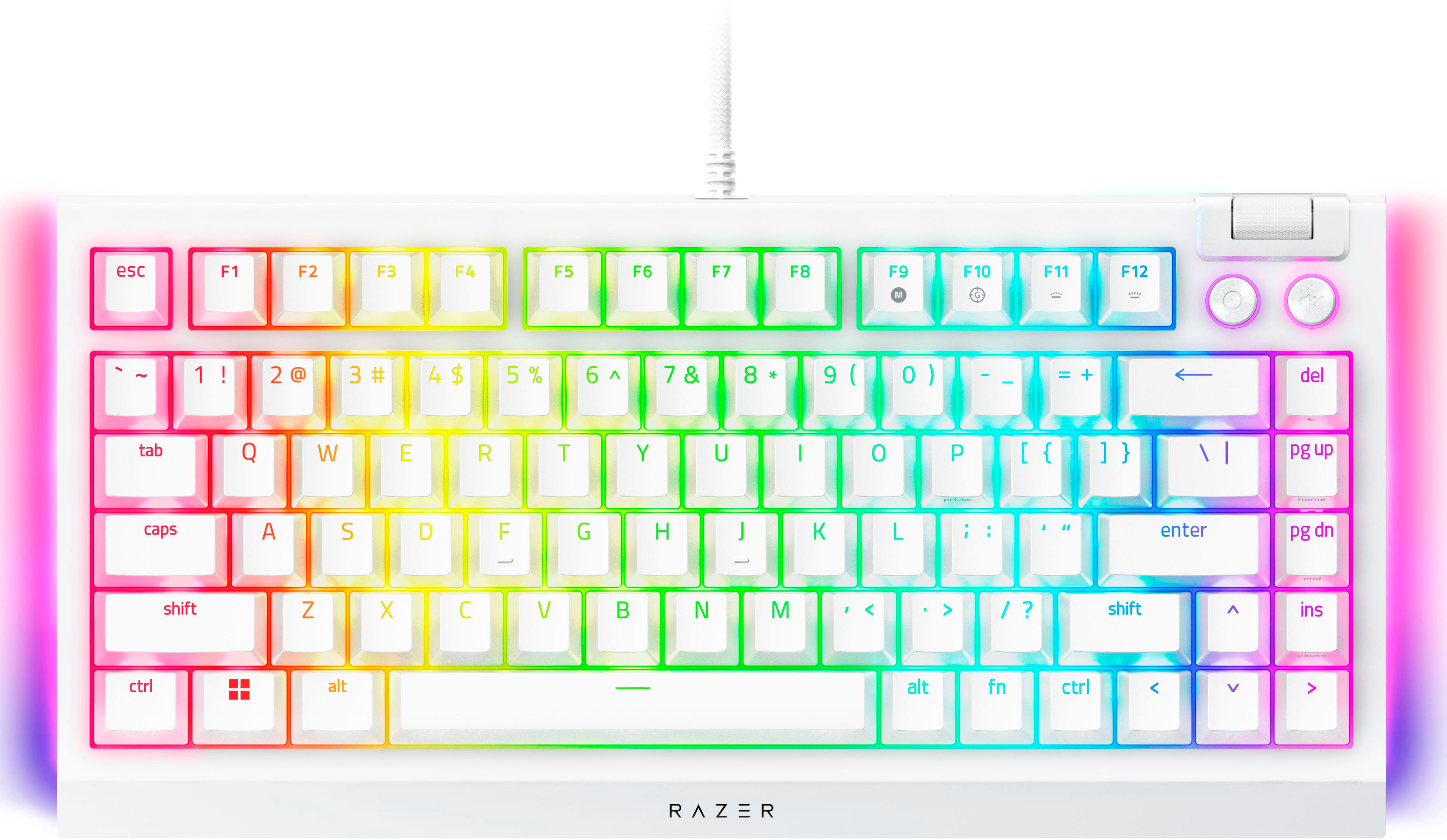 Razer BlackWidow V4 75% Wired Orange Switch Gaming Keyboard with