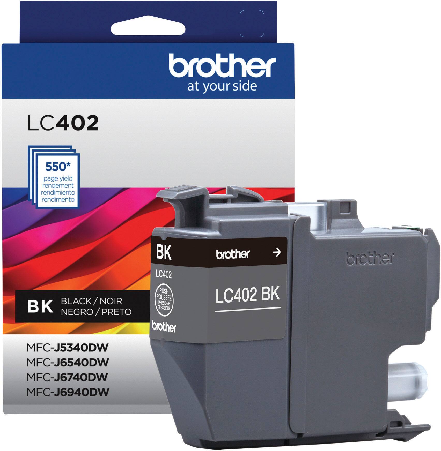 Front. Brother - LC402BK Standard Yield Ink Cartridge - Black.
