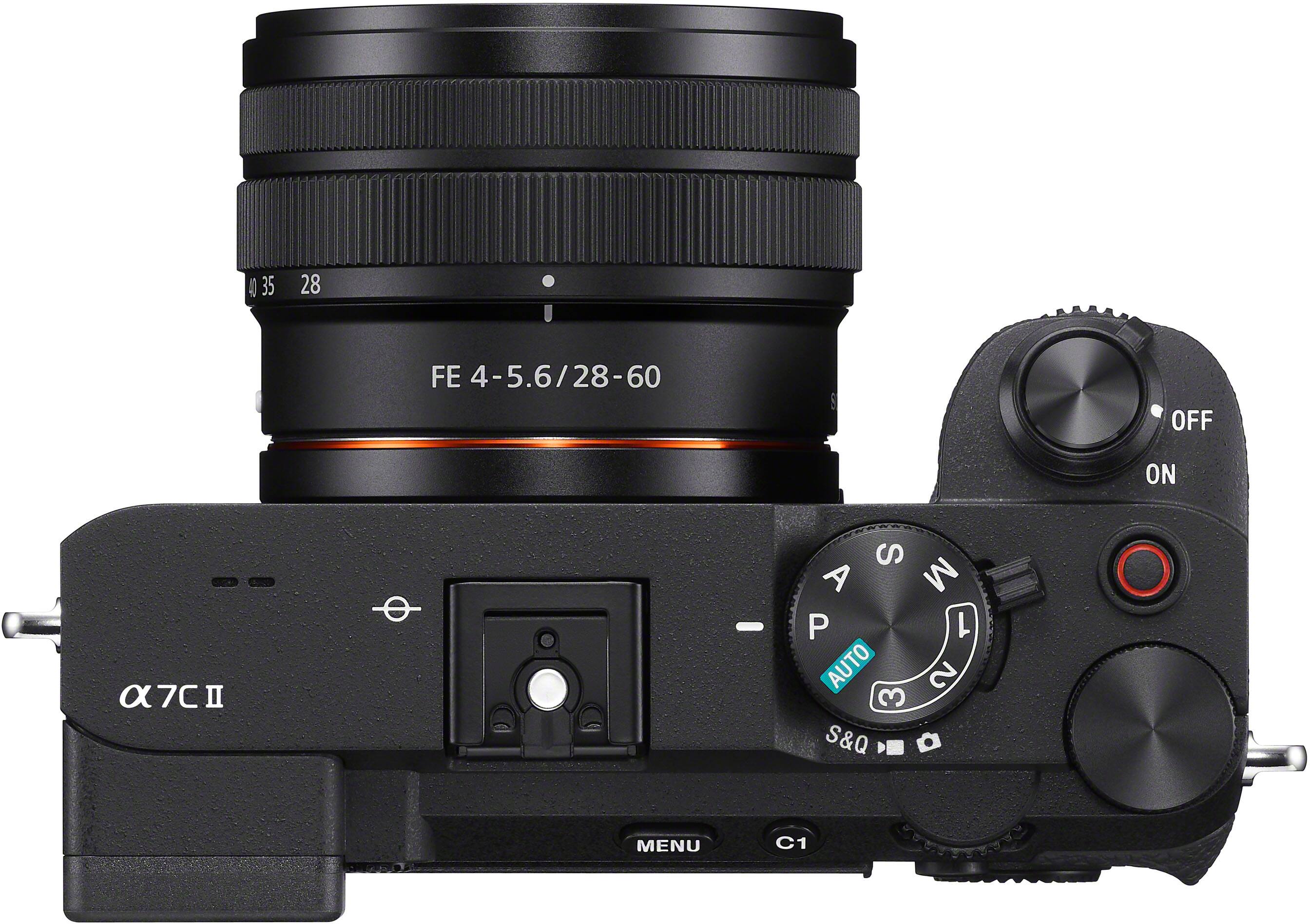 Top. Sony - Alpha 7C II Full frame Mirrorless Interchangeable Lens Camera with SEL2860 Lens.