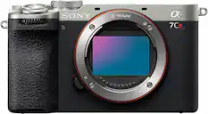 Front. Sony - Alpha 7CR Full frame Mirrorless Interchangeable Lens Camera (Body Only) - Silver.