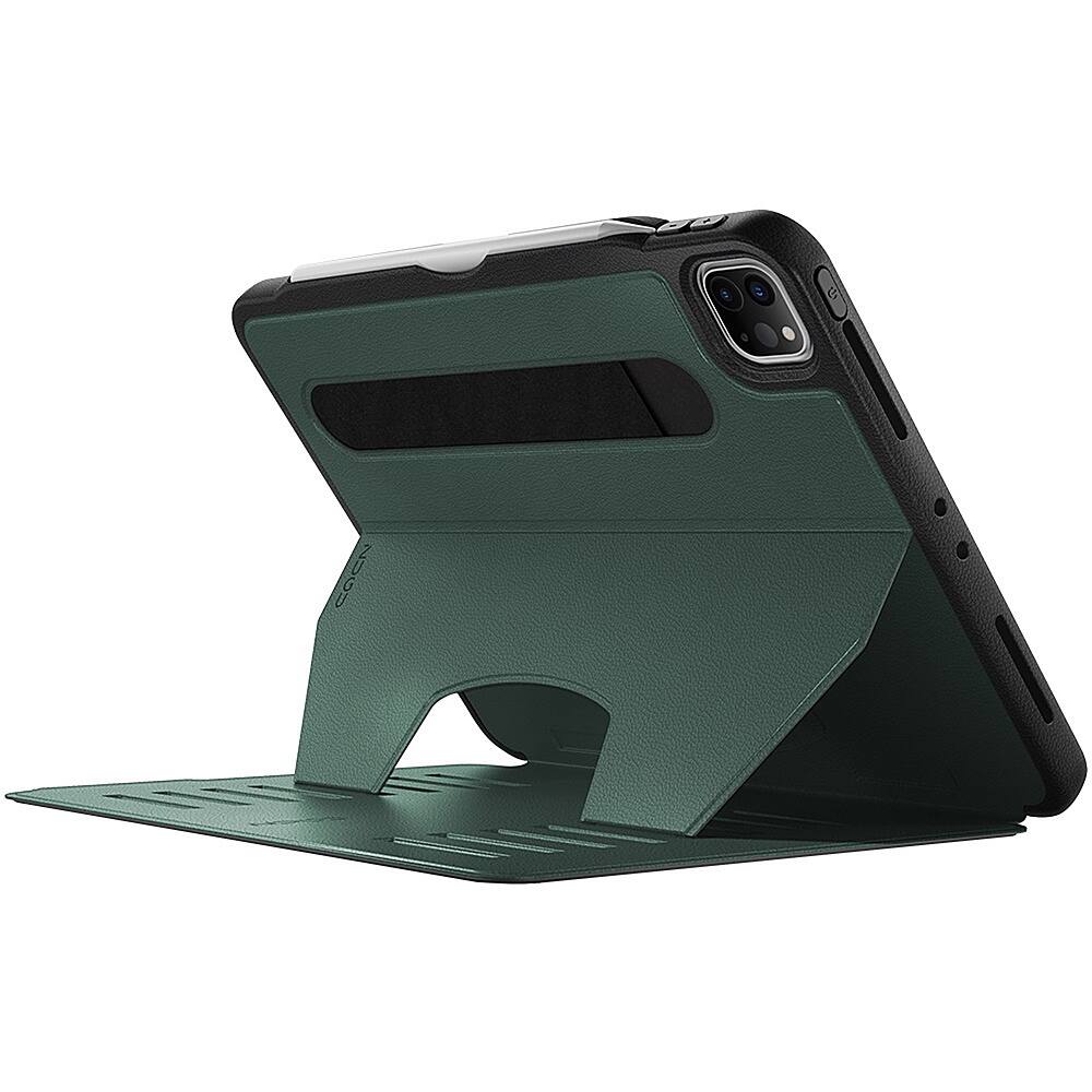 Angle. ZUGU - Slim Protective Case for Apple iPad Pro 11 Case (1st/2nd/3rd/4th Generation, 2018/2020/2021/2022) - Pine Green.