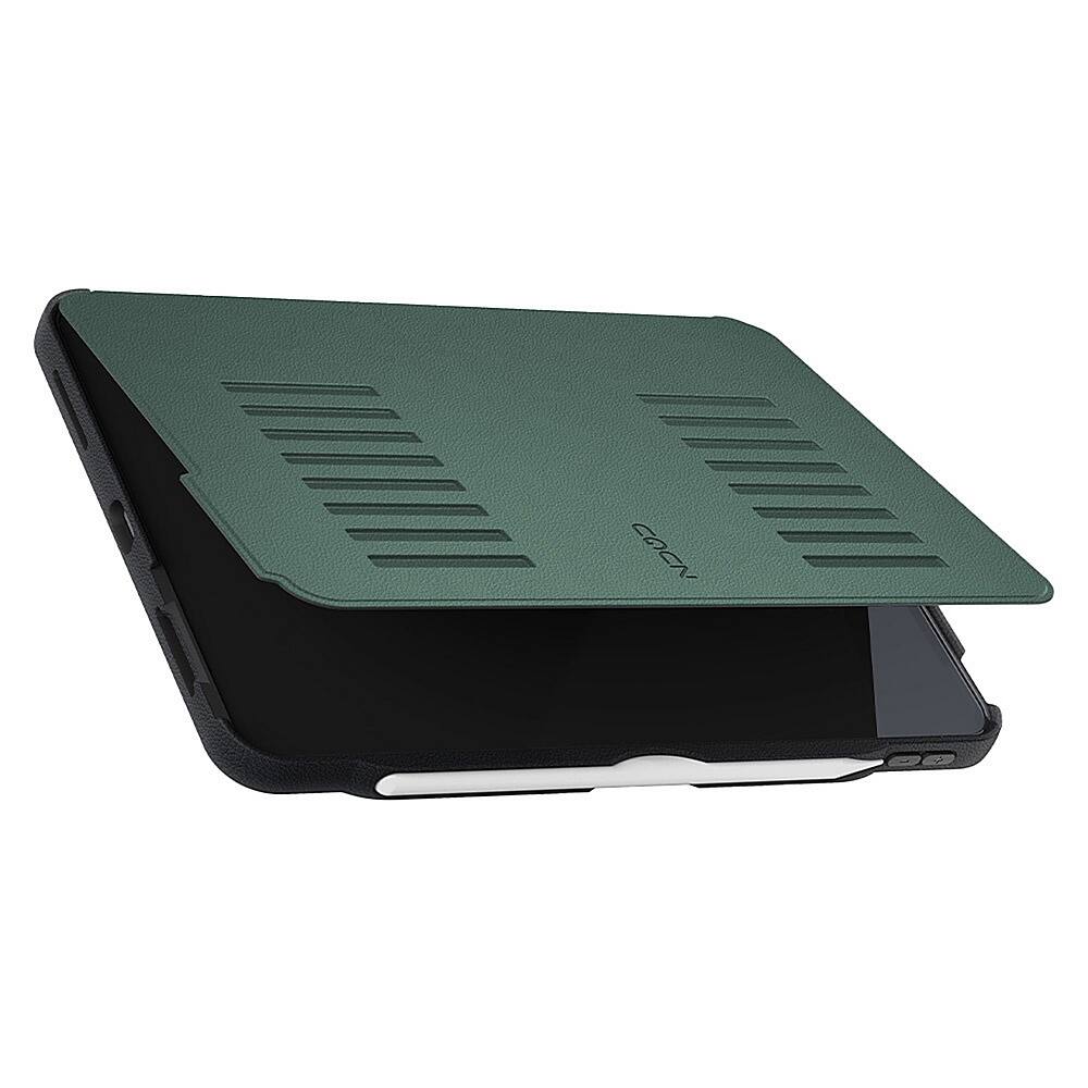 Left. ZUGU - Slim Protective Case for Apple iPad Air 10.9 (4th/5th Generation, 2020/2022) and iPad Air 11 M2 (2024) - Pine Green.