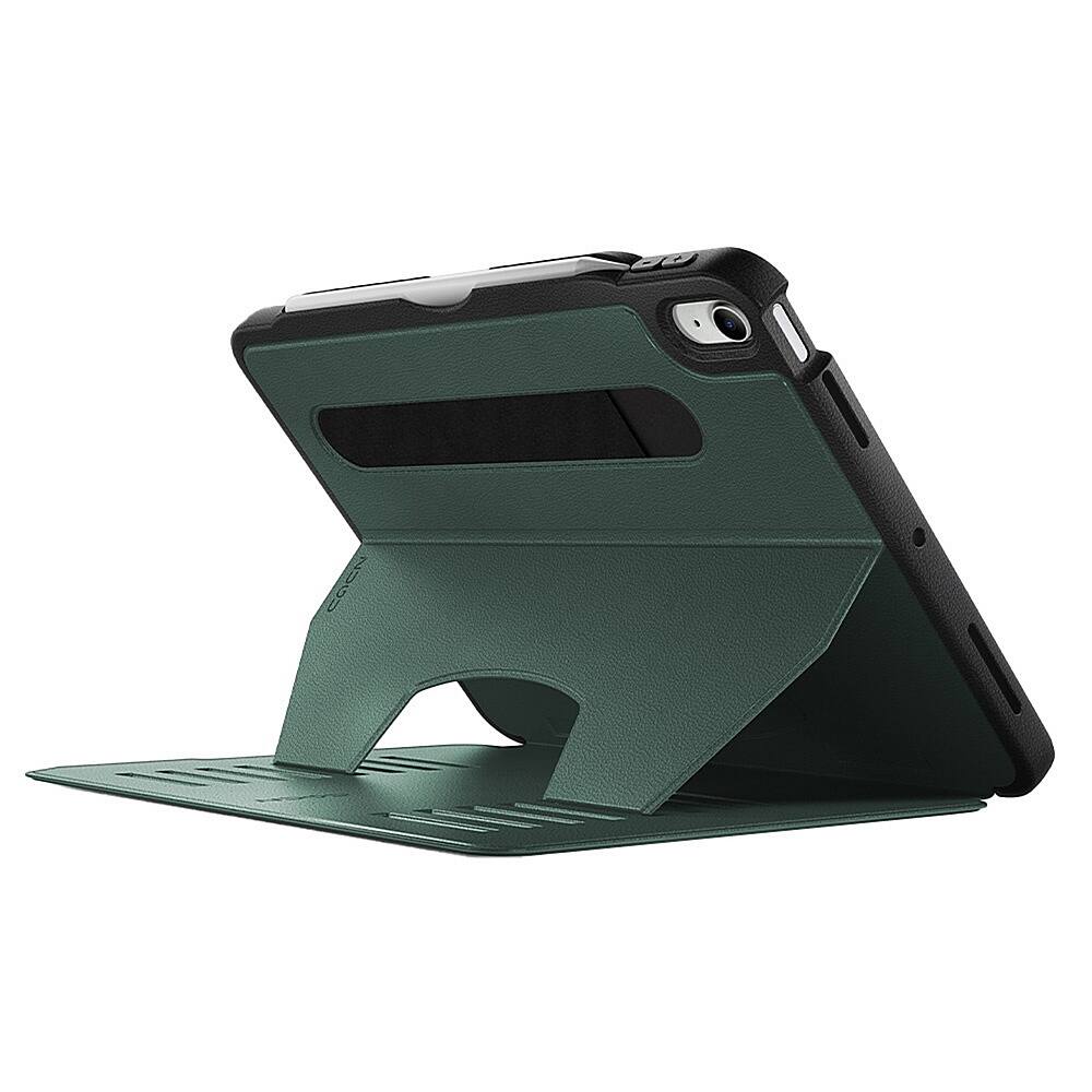 Angle. ZUGU - Slim Protective Case for Apple iPad 10.9 Case (10th Generation, 2022) - Pine Green.