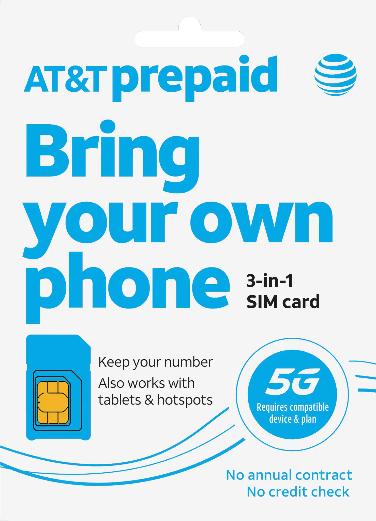 Front. AT&T Prepaid - AT&T Prepaid SIM Kit - Multi.