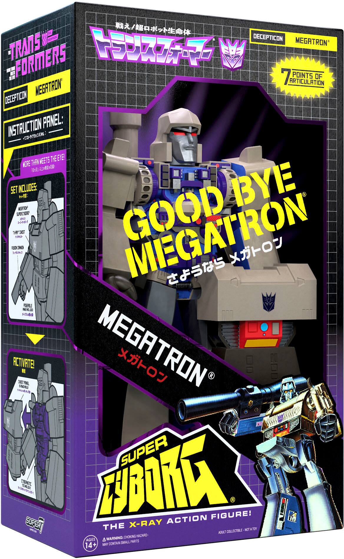 Alt View 15. Super7 - Super Cyborg 12 in Plastic Transformers Action Figure - Goodbye Megatron - Multicolor.