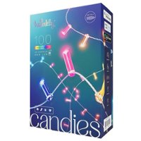 Twinkly - Candies Candle Shaped 100 RGB LED Smart Light String Clear Wire USB-C - Multicolor - Front_Zoom