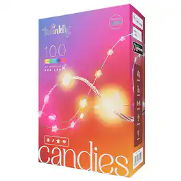 Twinkly - Candies Star Shaped 100 RGB LED Smart Light String Clear Wire USB-C - Multicolor