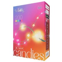Twinkly - Candies Star Shaped 200 RGB LED Smart Light String Green Wire USB-C - Multicolor - Front_Zoom
