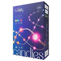 Twinkly - Candies Pearl Shaped 100 RGB LED Smart Light String Clear Wire USB-C - Multicolor - Front_Zoom