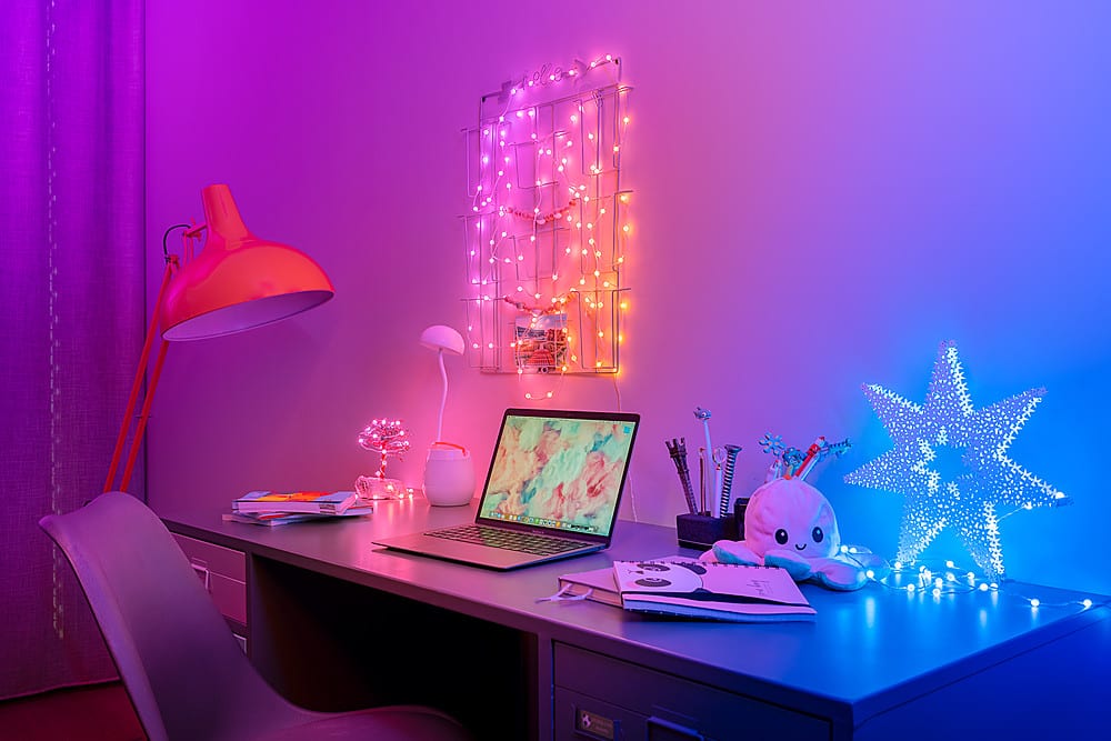 Alt View 14. Twinkly - Candies Pearl Shaped 100 RGB LED Smart Light String Clear Wire USB-C - Multicolor.