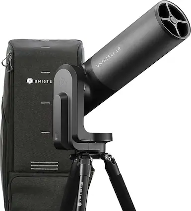 Angle. Unistellar - eQuinox 2 Smart Telescope with Backpack - Black.
