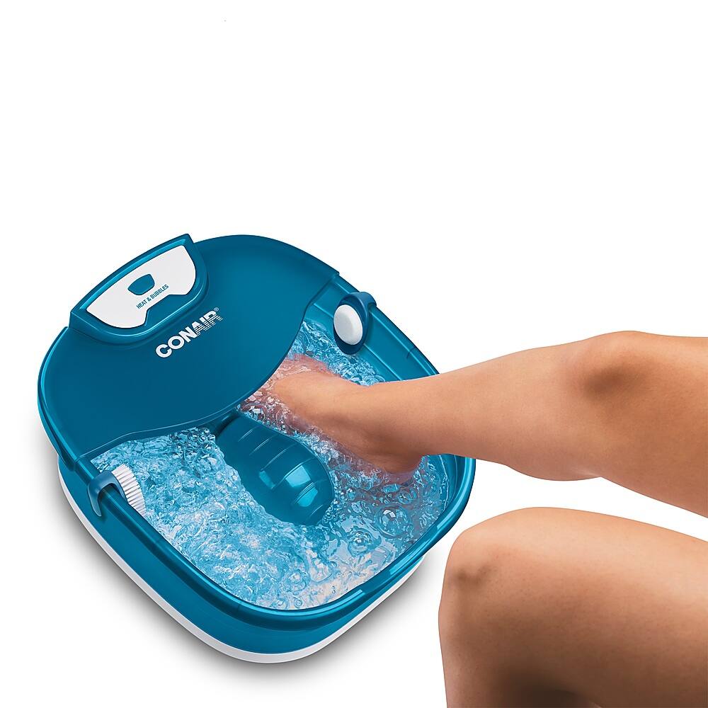 Alt View 15. Conair - HeatSense Foot and Pedicure Spa with Heated Bubble Massage - Blue.