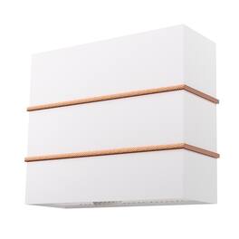 Akicon - 36 inches - Externally Vented - Wall Range Hood - White with Copper