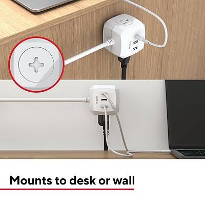 Mounts to desk or wall