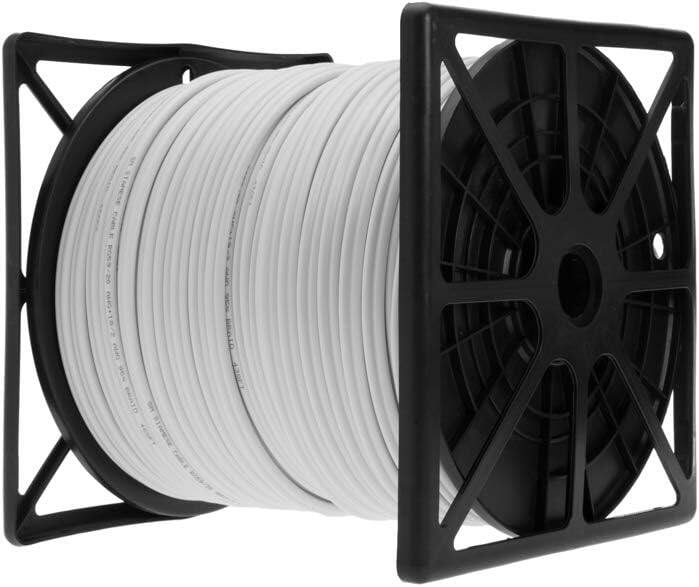 Angle. Cables Direct Online - 250ft RG59/U Siamese CCTV Cable 20AWG Coax + 18/2 Power, 95% Shielded Bulk Wire for Security Cameras - White.