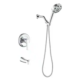 Boyel Living - Shower Set with cUPC Pressure Balance Valve 7 Function Filter Handheld Shower and High Flow Tub Spout - Polished Chrome