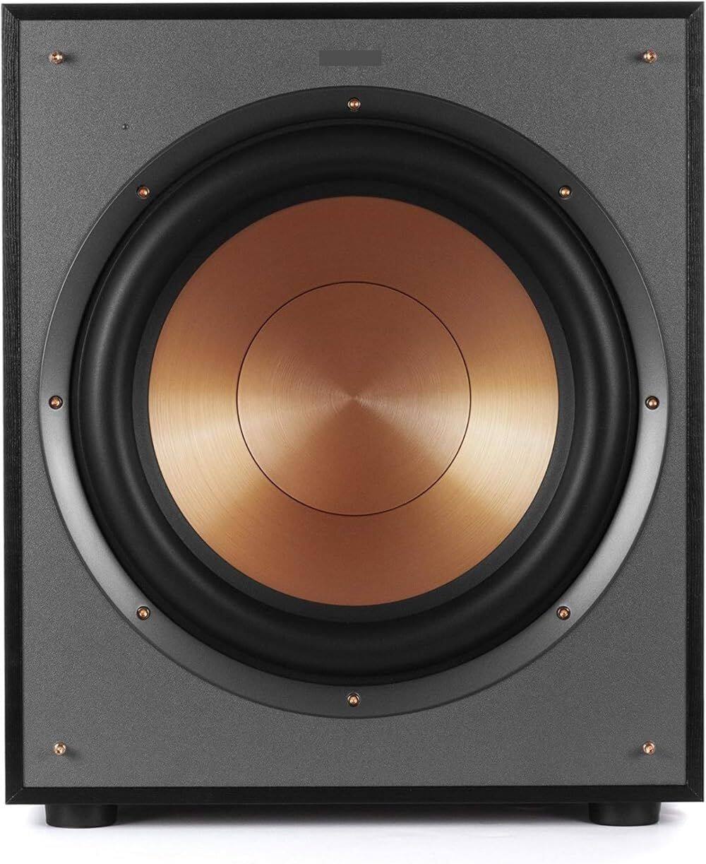 Angle. Klipsch - Klipsch R-120SW 200 Watt Subwoofer with a 3 Year Amber Protection Plan (2018) - Black.