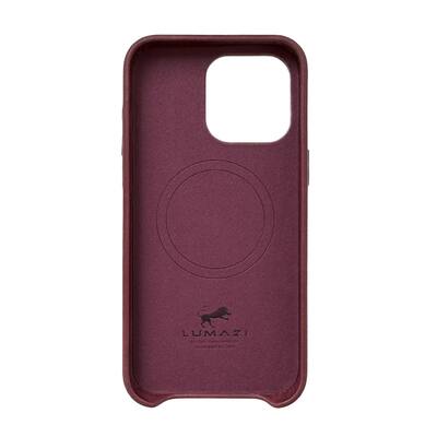 LUMAZI Handmade, Full Grain Leather, MagSafe iPhone 15 Pro Case Pomegranate - Best Buy LUMAZI Handmade, Full Grain Leather, MagSafe iPhone 15 Pro Case Pomegranate - Best Buy