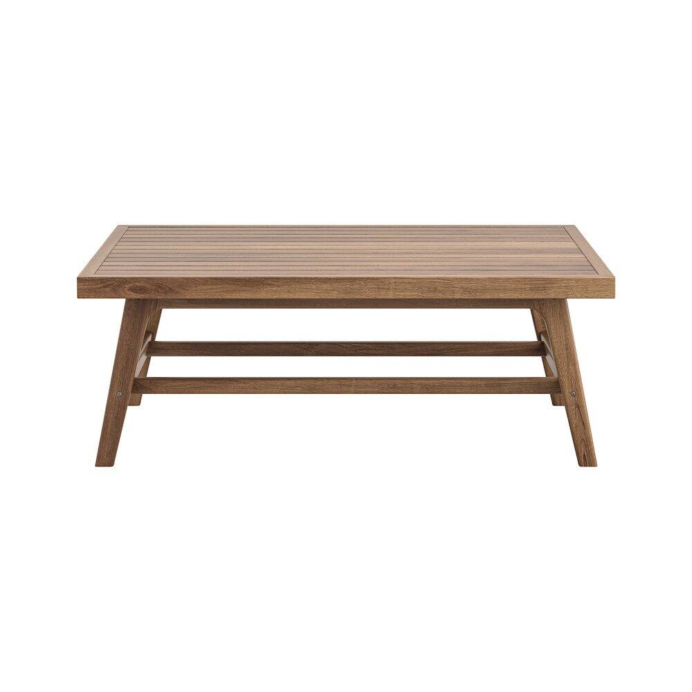 Alt View 1. New Classic Furniture - Ashton Wood Patio Coffee Table in Natural - Brown.