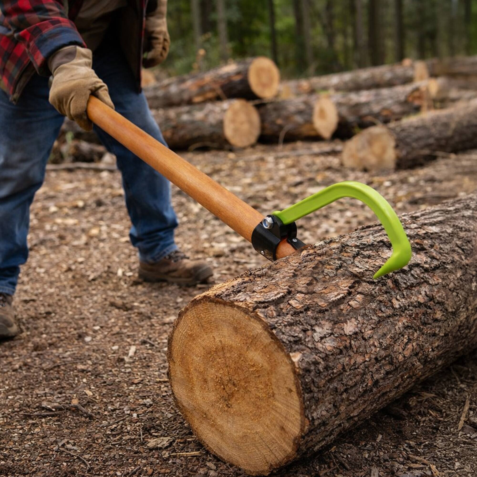 Alt View 2. Timber Tuff - Timber Tuff TMW-30 4 Ft. Wood Handle Logging Forestry Log Rolling Cant Hook Tool.