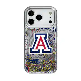Keyscaper - NCAA - Arizona Wildcats iPhone Glitter Paisley Design Case - 15 - Multicolor